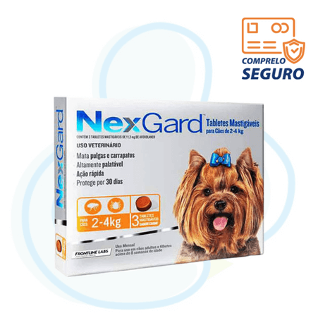 NexGard Pastillas Antipulgas 11.3 mg para 2 a 4 kg – Caja x 3und