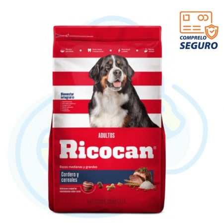 Ricocan Adultos Cordero y Cereales – Razas Medianas y Grandes